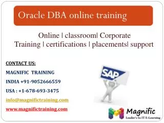 oracle DBA online training classes