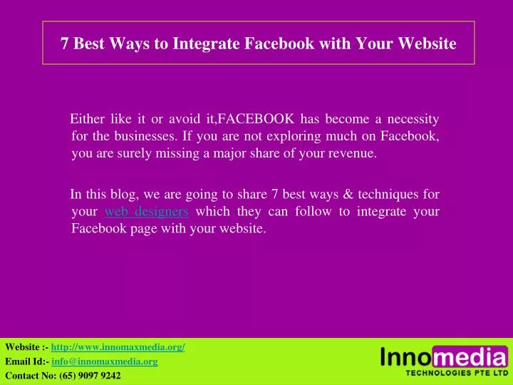 7 best ways to integrate facebook with your website