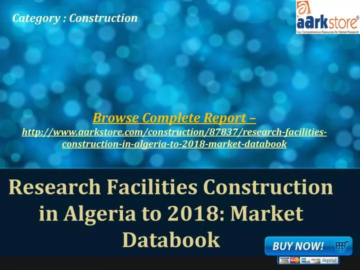 research facilities construction in algeria to 2018 market databook