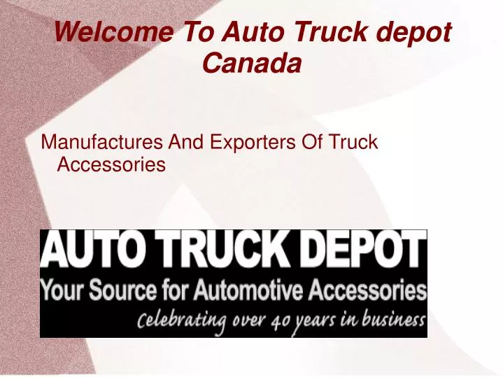 welcome to auto truck depot canada