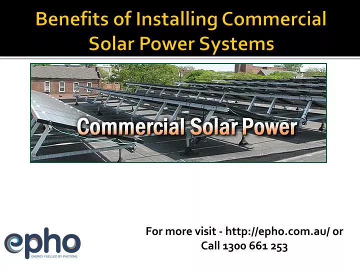 benefits of installing commercial solar power systems