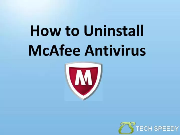 how to uninstall mcafee antivirus