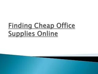 Finding cheap office supplies online