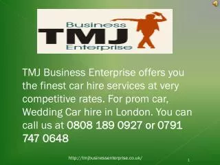 Hire A Luxury Car For Prom Night Via TMJ Business Enterprise