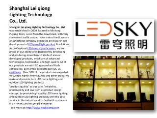 Shanghai Leiqiong LED Lighting Products