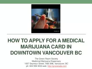 How to Apply for a Medical Marijuana Card in Vancouver BC