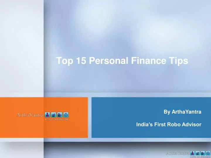 top 15 personal finance tips