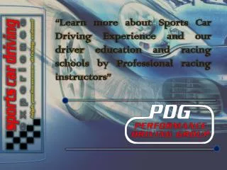Sports Car Racing School in Florida