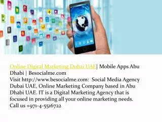 Social Media Companies in Abu Dhabi| Mobile Apps Abu Dhabi |
