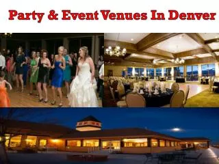 Party & Event Venues In Denver