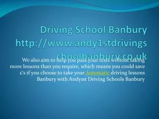 Female driving instructors Banbury | Automatic driving lesso