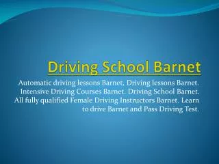 Female driving instructors Barnet | Driving lessons Barnet