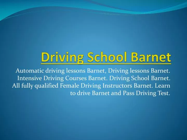 driving school barnet