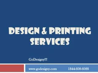Designing And Printing Services