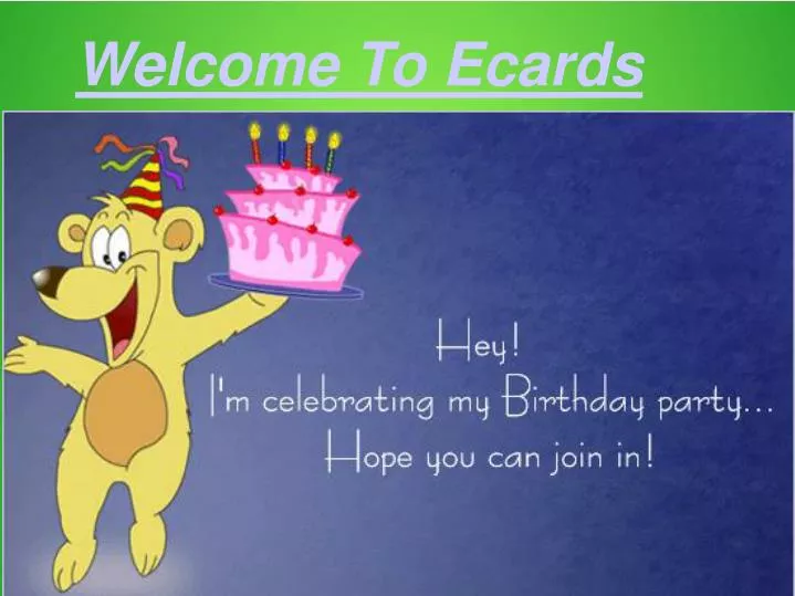 welcome to ecards