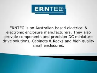 Erntec - Brushless DC Motors & Small DC Motors Manufacturers