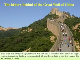 The history behind of the Great Wall of China