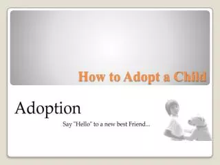 How to adopt a child