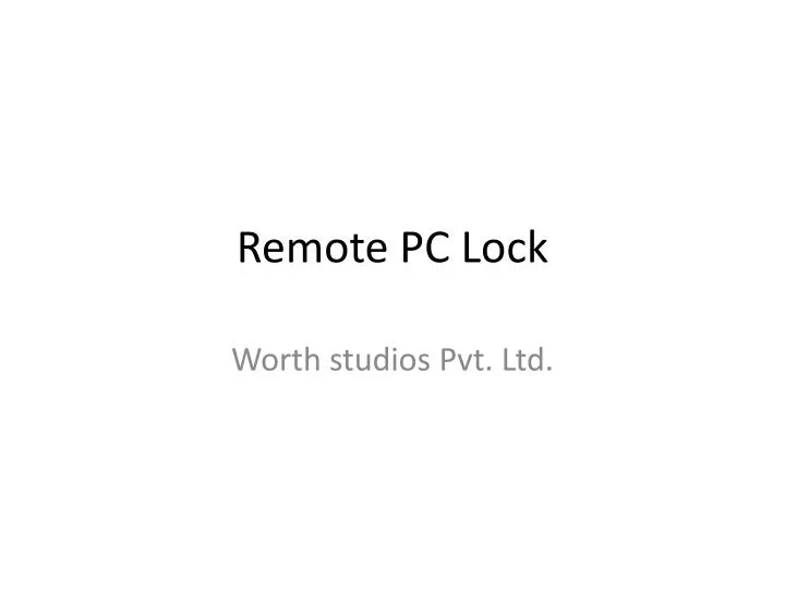 remote pc lock