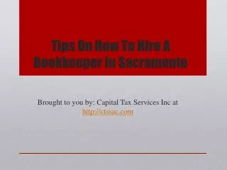 Tips On How To Hire A Bookkeeper In Sacramento