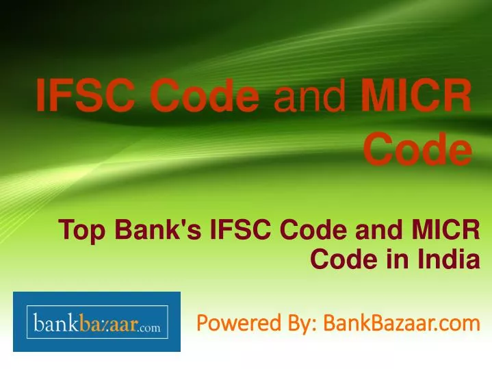 ifsc code and micr code