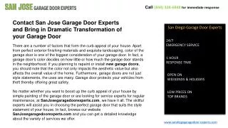Broken Garage Door Springs Experts In San Jose