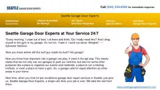 Garage Door Opener Repair Experts In Seattle
