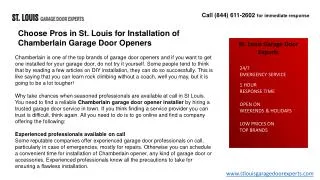St. Louis Garage Door Broken Rollers Experts