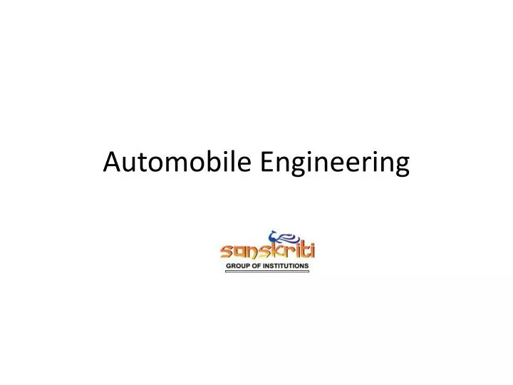 presentation topics related to automobile engineering