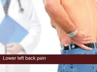 Lower left back pain