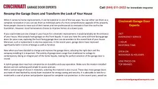 Select Professional aid in Garage Door Repair Service