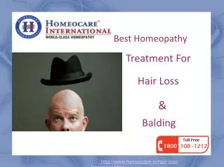 Homeopathy Treatment For Hair Loss & Balding