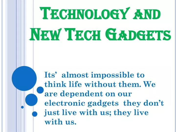 technology and new tech gadgets