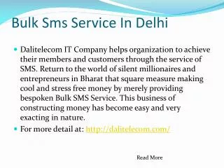 Bulk Sms Service In Delhi