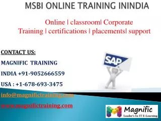 msbi online training classes in australia