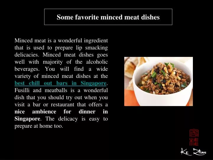 some favorite minced meat dishes