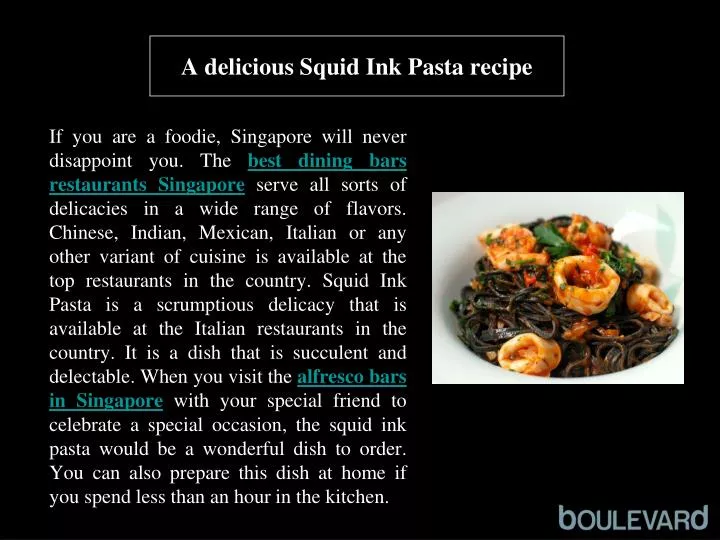 a delicious squid ink pasta recipe