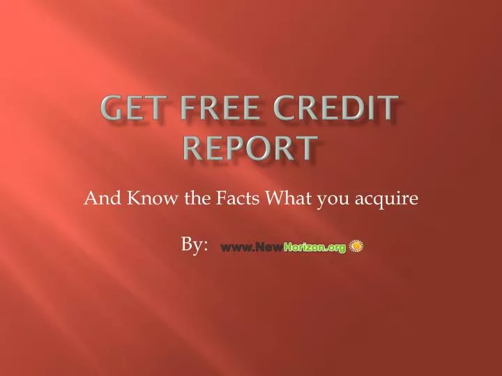 get free credit report