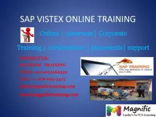 SAP VISTEX ONLINE TRAINING IN HYDERABAD