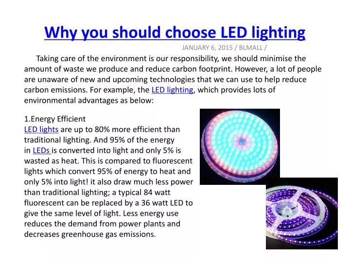 why you should choose led lighting