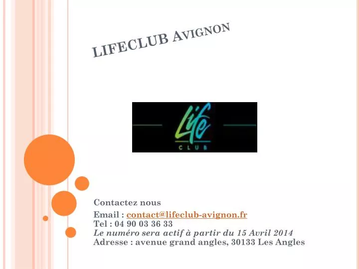 lifeclub avignon