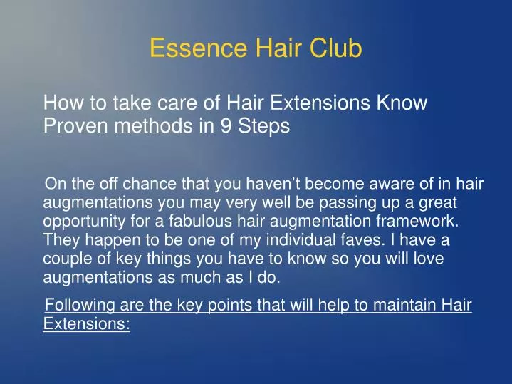 essence hair club