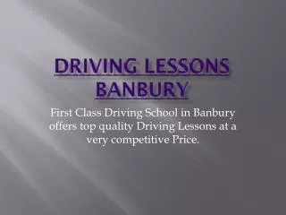 Driving lessons Banbury | Driving school Banbury