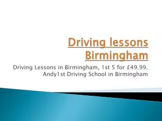 Driving lessons Birmingham | Driving school Birmingham