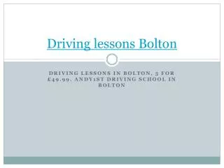 Driving lessons Bolton | Driving school Bolton