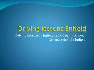 Driving lessons Enfield | Driving school Enfield