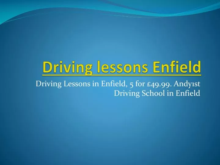 driving lessons enfield