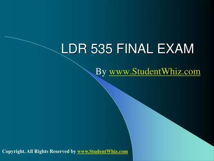 ldr 535 final exam