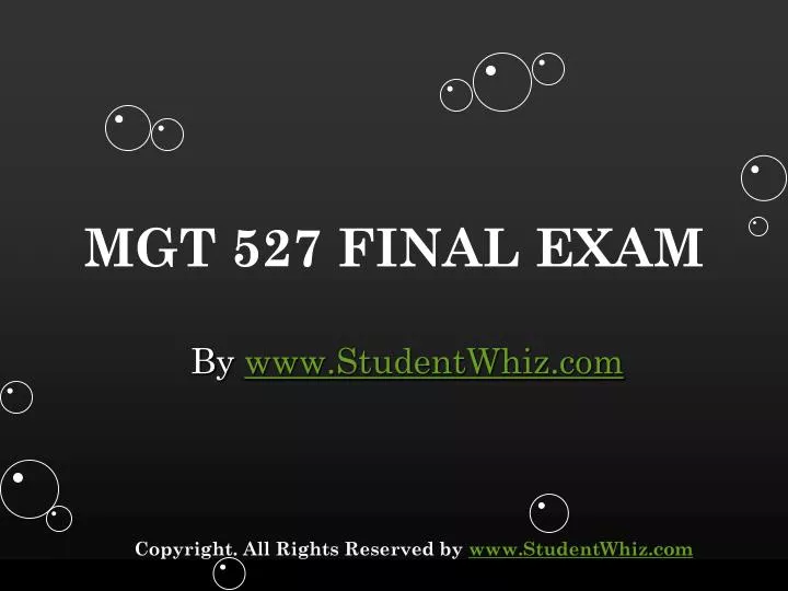 mgt 527 final exam