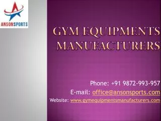 Gym, Fitness Exercise, Health Club Equipment Manufacturer in